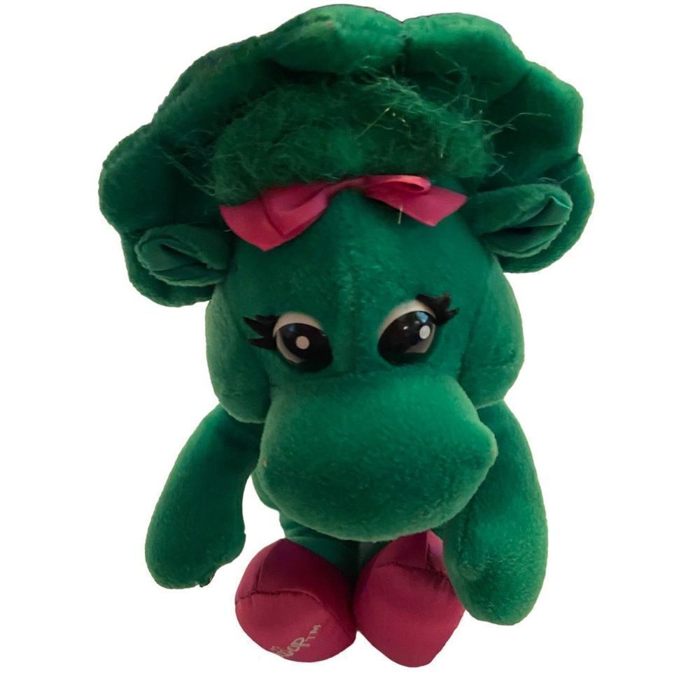 Vintage Barney BABY BOP 1992 Lyons Plush Dinosaur
Green Purple 15" Plush.